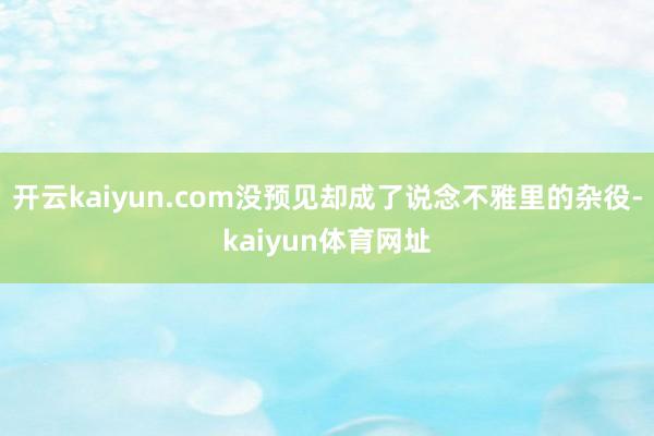 开云kaiyun.com没预见却成了说念不雅里的杂役-kaiyun体育网址